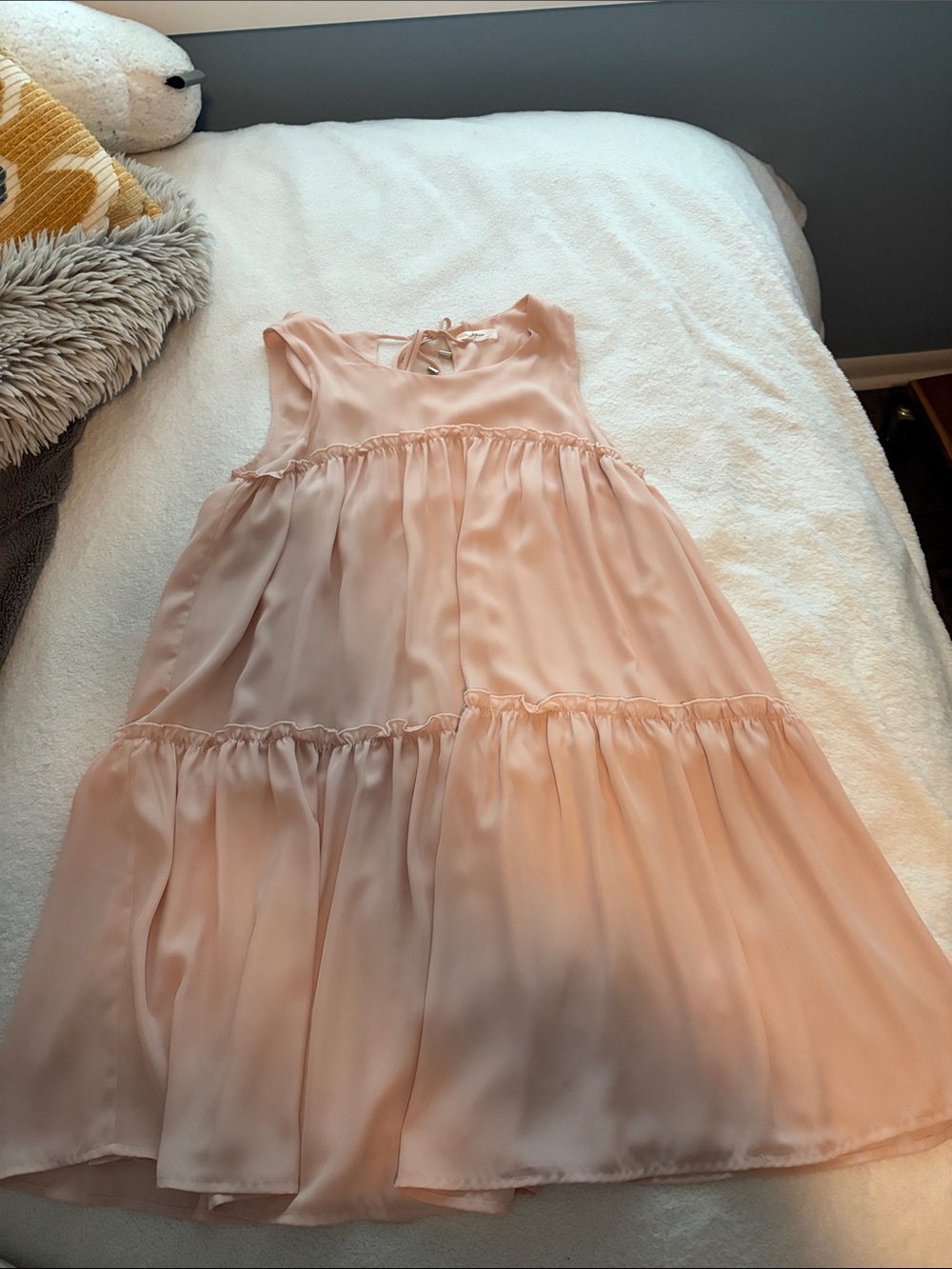 Soprano Sleeveless Tiered Blush Pink Dress